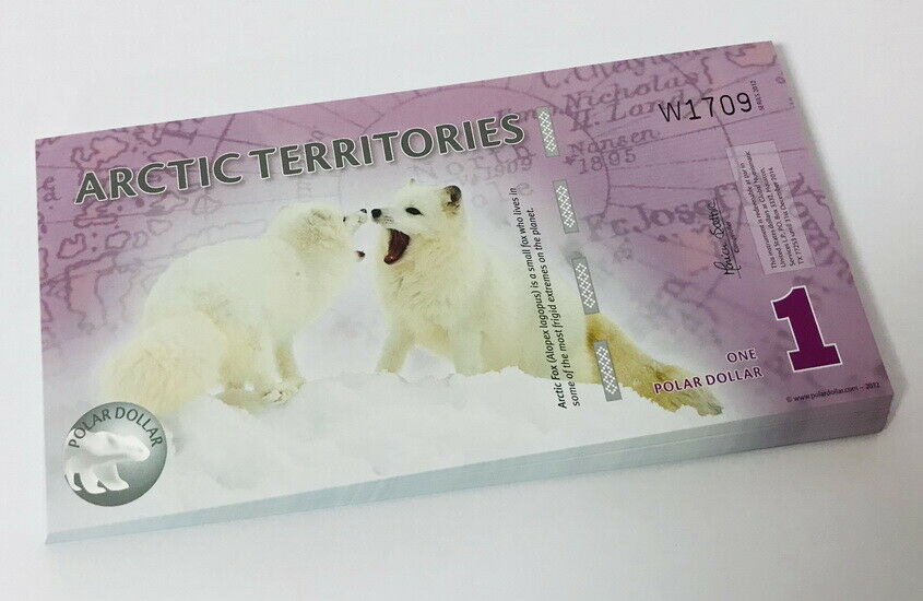 Arctic Territories 1 Dollar 2012 Polymer UNC LOT 25 PCS