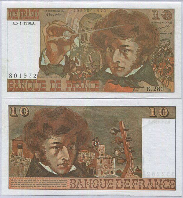 FRANCE 10 FRANCS 5-1-1976 P 150 c aUNC
