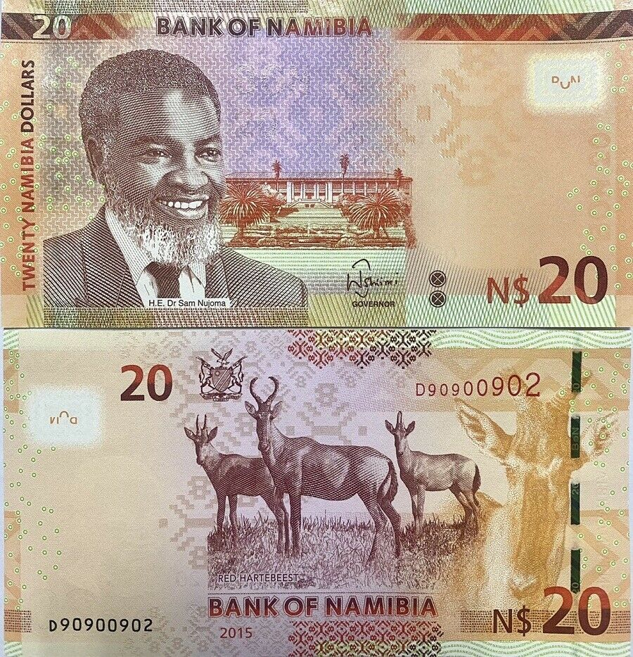 Namibia 20 Dollars 2015 P 17 UNC