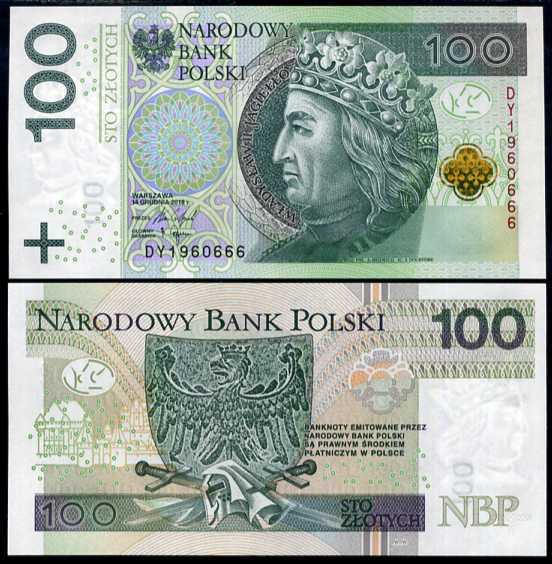 Poland 100 Zlotych 2018 P 186 b UNC