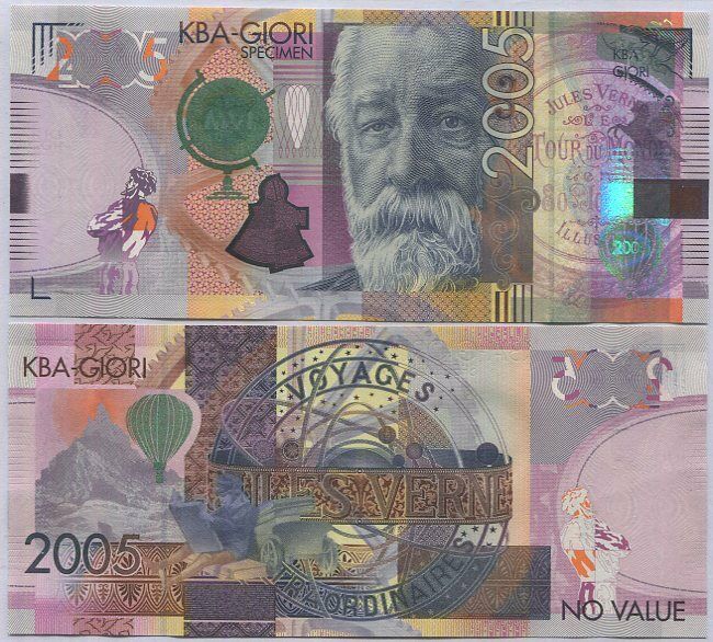 KBA GIORI Jules Verne 2005 TEST NOTE SPECIMEN W/Hologram + OVI Type II