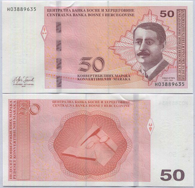 Bosnia 50 Convertible Maraka 2019 P 85 UNC