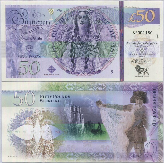 LEGENDS OF THE WORLD 50 POUNDS GUINEVERE BETTIE PAGE FANTASY 2021