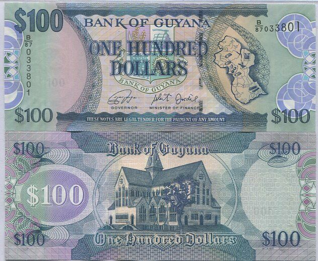 Guyana 100 Dollars ND 2019 P 36 d UNC