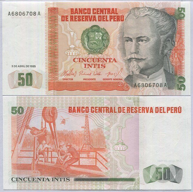 Peru 50 Soles 1985 P 130 UNC