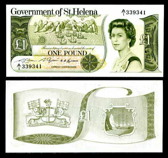 St. Helena 1 Pound ND 1981 P 9 QE II UNC
