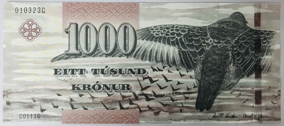 Faeroe Islands 1000 Kronur 2011 P 33 UNC