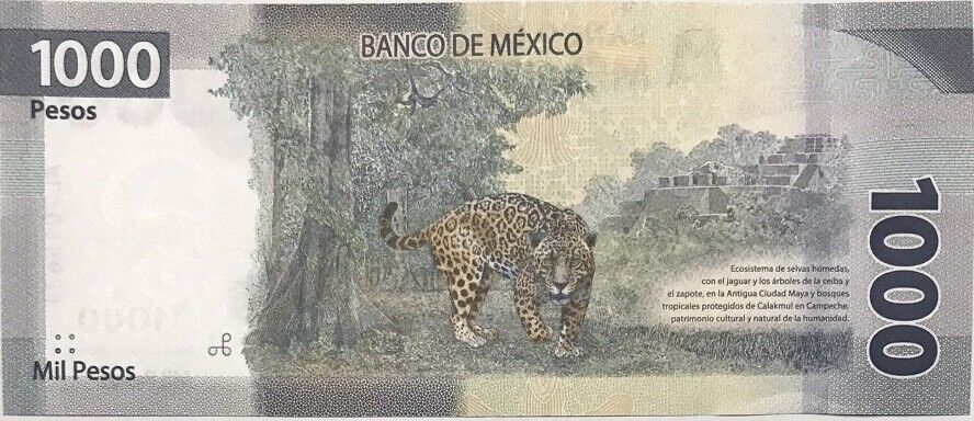 Mexico 1000 Pesos 2021 Sign Jonathan Random Series P 137 UNC