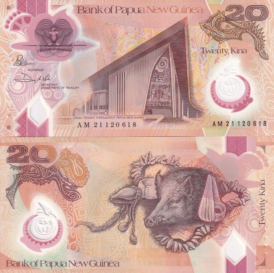 Papua New Guinea 20 Kina 2021 P NEW Polymer UNC