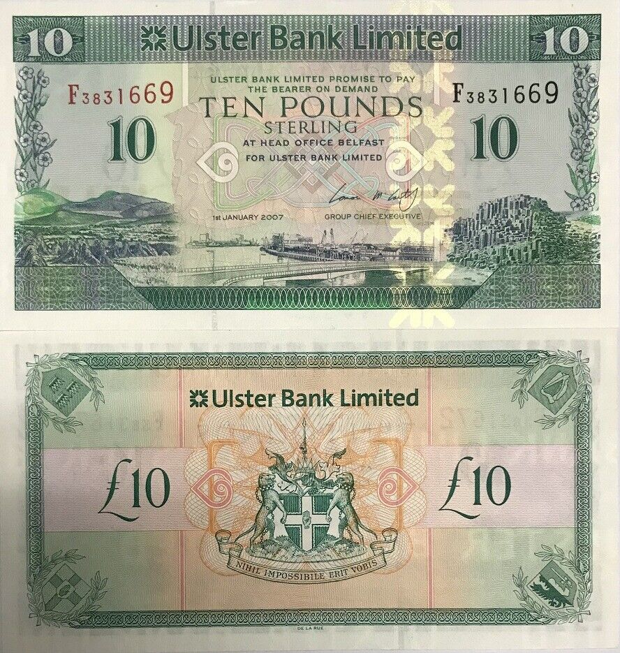 Northern Ireland 10 Pounds 2007 P 341 a UNC
