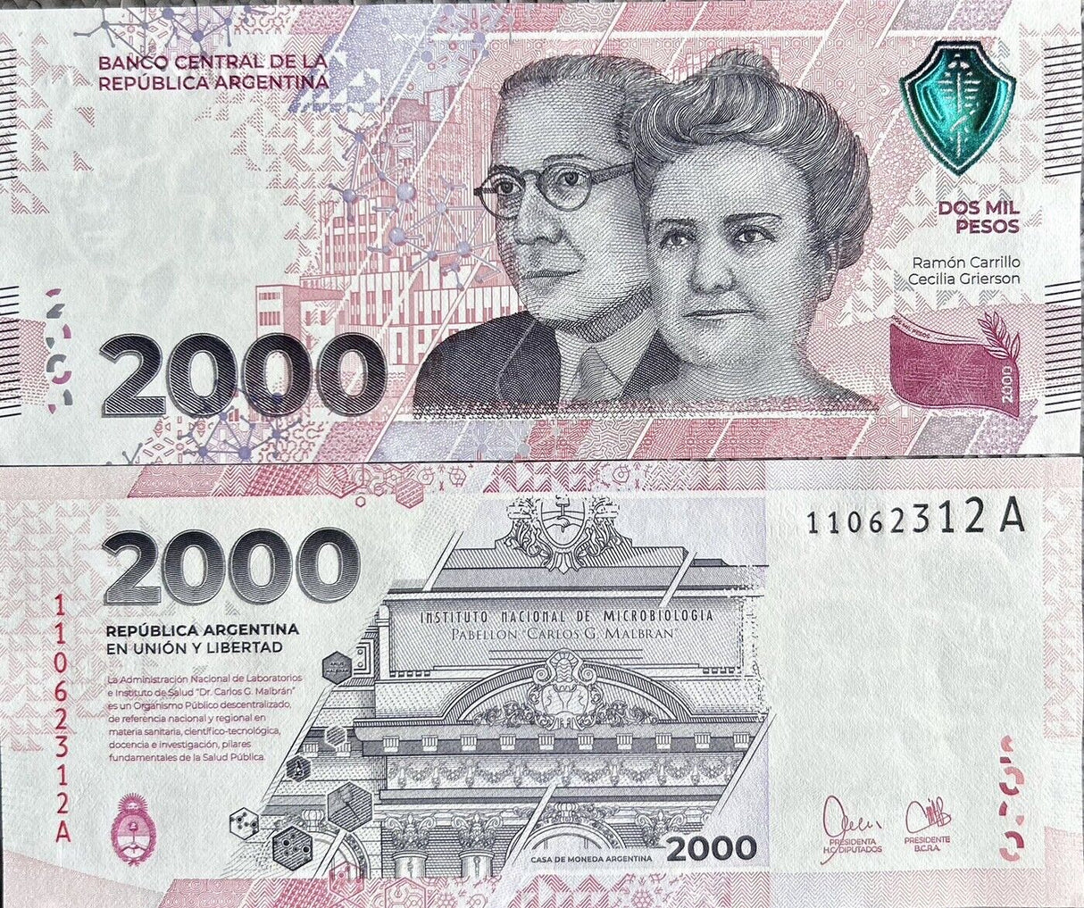 Argentina 2000 Pesos 2023 Comm. P 368 Version # 1 UNC
