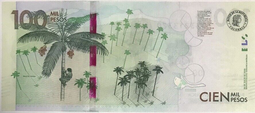 Colombia 100000 Pesos 2020 P 463 UNC