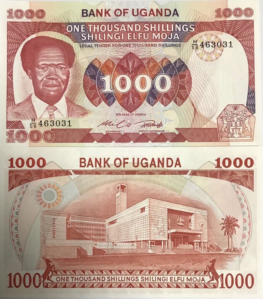 Uganda 1000 Shillings 1983 P 23 a UNC