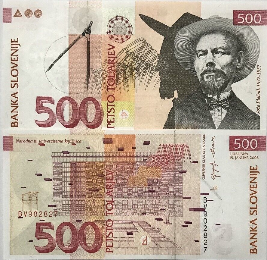 Slovenia 500 Tolarjev 2005 P 16 c UNC