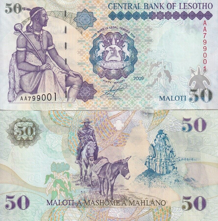 Lesotho 50 Maloti 2009 P 17 e UNC