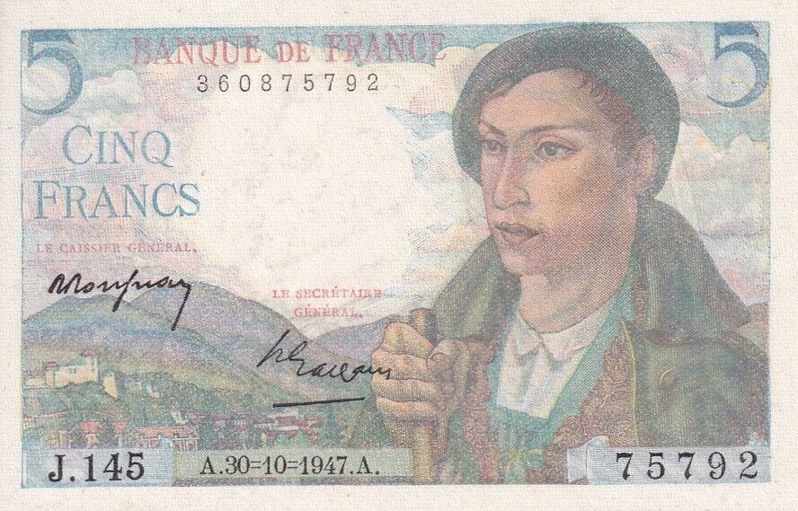 France 5 Francs 11947 P 98 b UNC