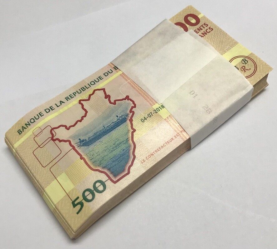 Burundi 500 Francs 2018 P 50 UNC LOT 50 PCS 1/2 BUNDLE