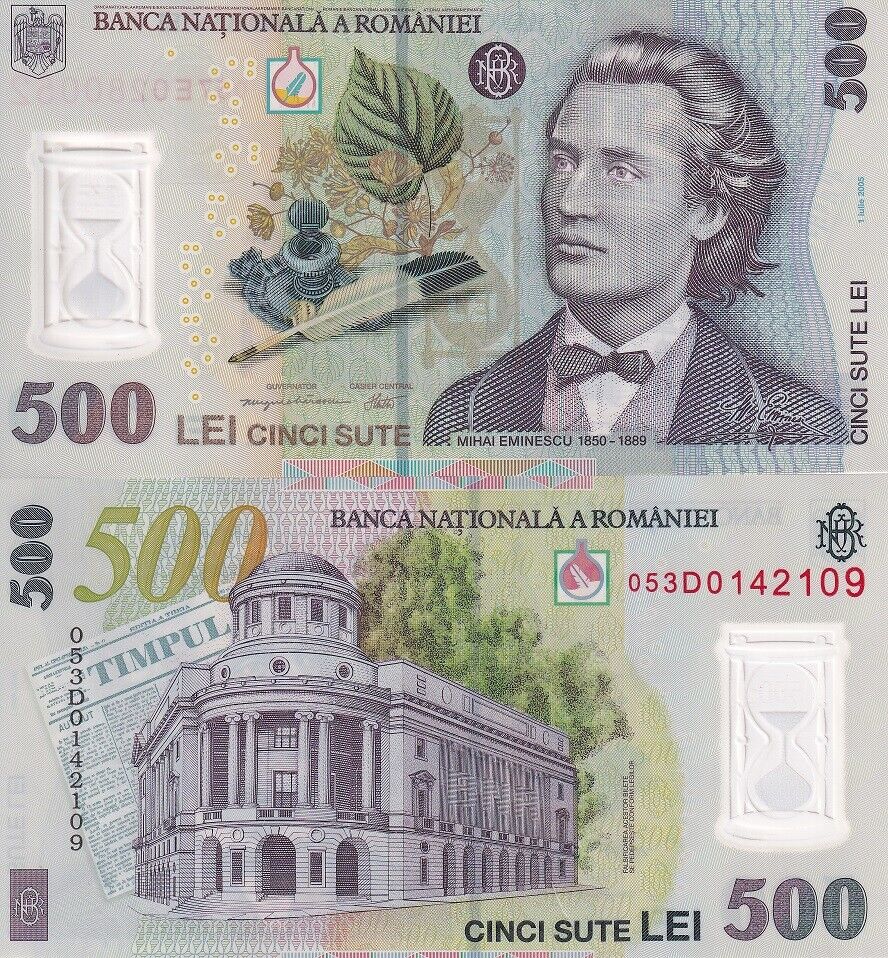 Romania 500 Lei 2005/2005 P 123 a Polymer UNC