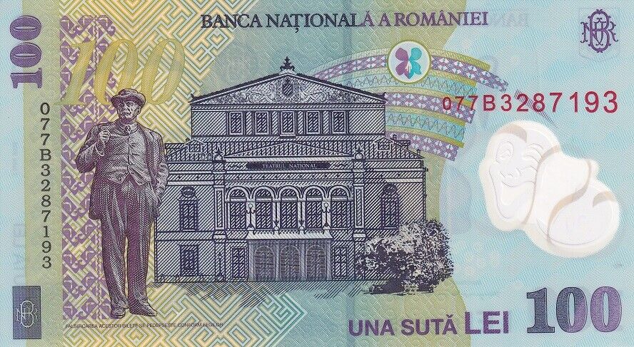 Romania 100 Lei 2005/2007 Polymer P 121 c AUnc