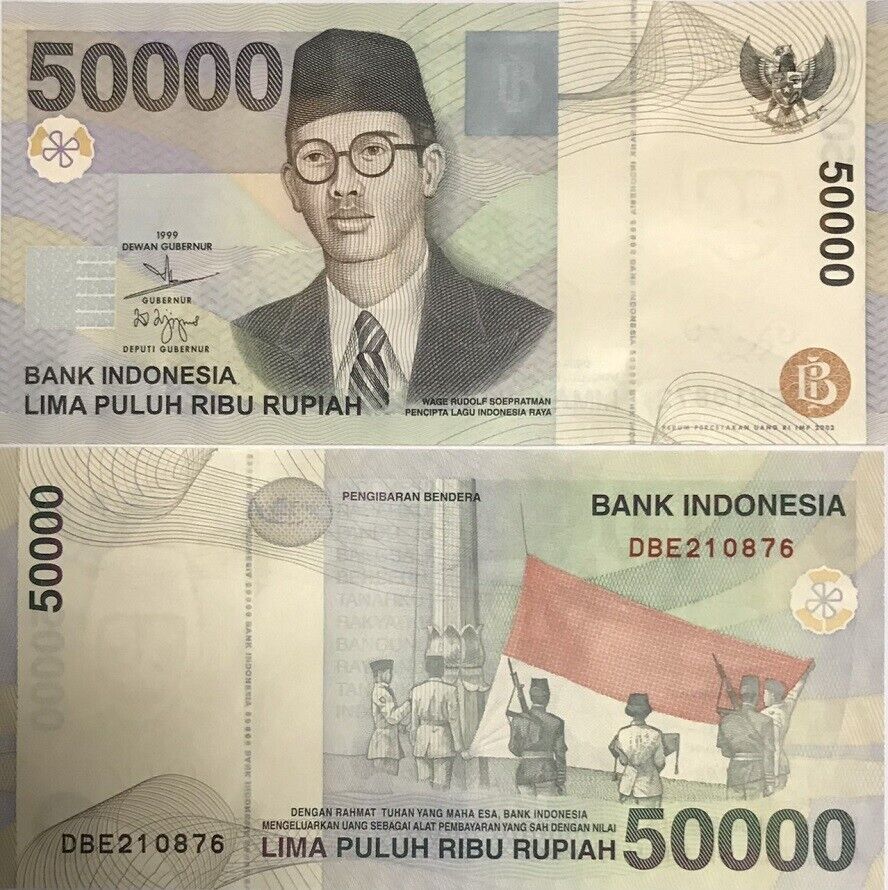 Indonesia 50000 Rupiah 1999 /2002 P 139 d UNC