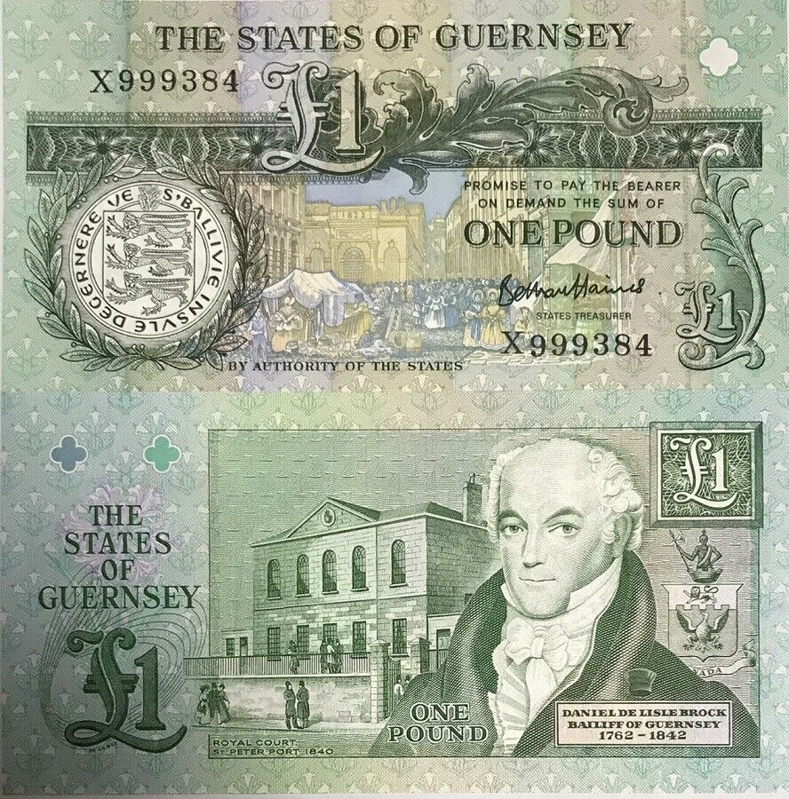 Guernsey 1 Pound ND 1991-2016 Sign B. Haines P 52 d UNC