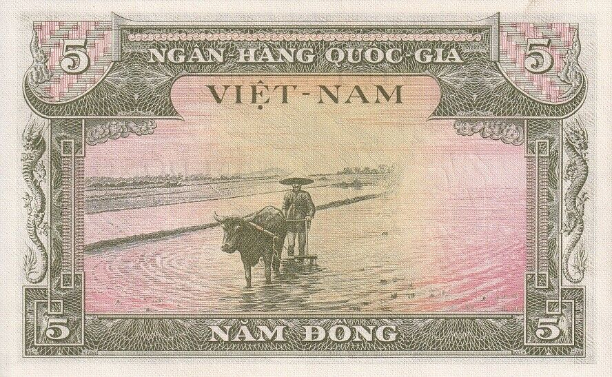 South Vietnam 5 DONG ND 1955 P 2 AUnc