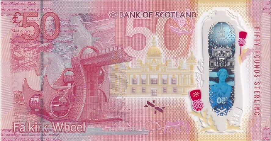 Scotland 50 Pounds 2020 P 134 Bank of Scotland Polymer P 134 UNC