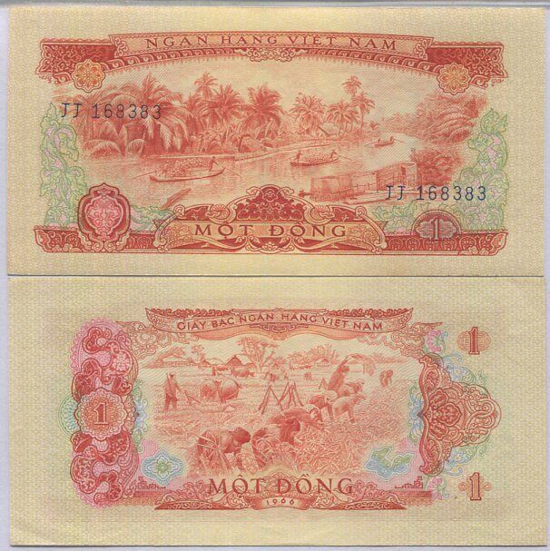 SOUTH VIETNAM 1 DONG 1966 P 40 AU-UNC