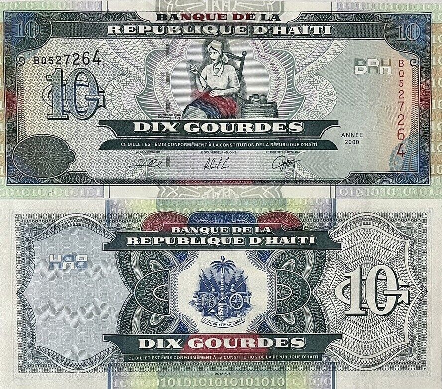Haiti 10 Gourdes 2000 P 265 a UNC
