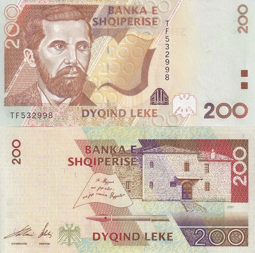 Albania 200 Leke 2001 P 67 UNC