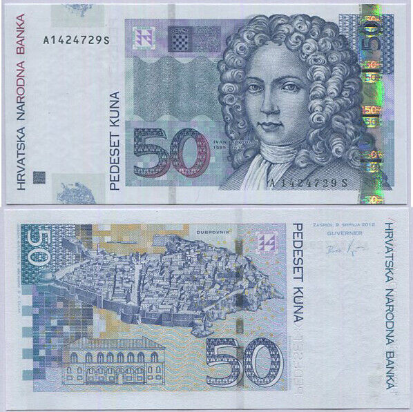 Croatia 50 Kuna 2012 P 40 AUnc