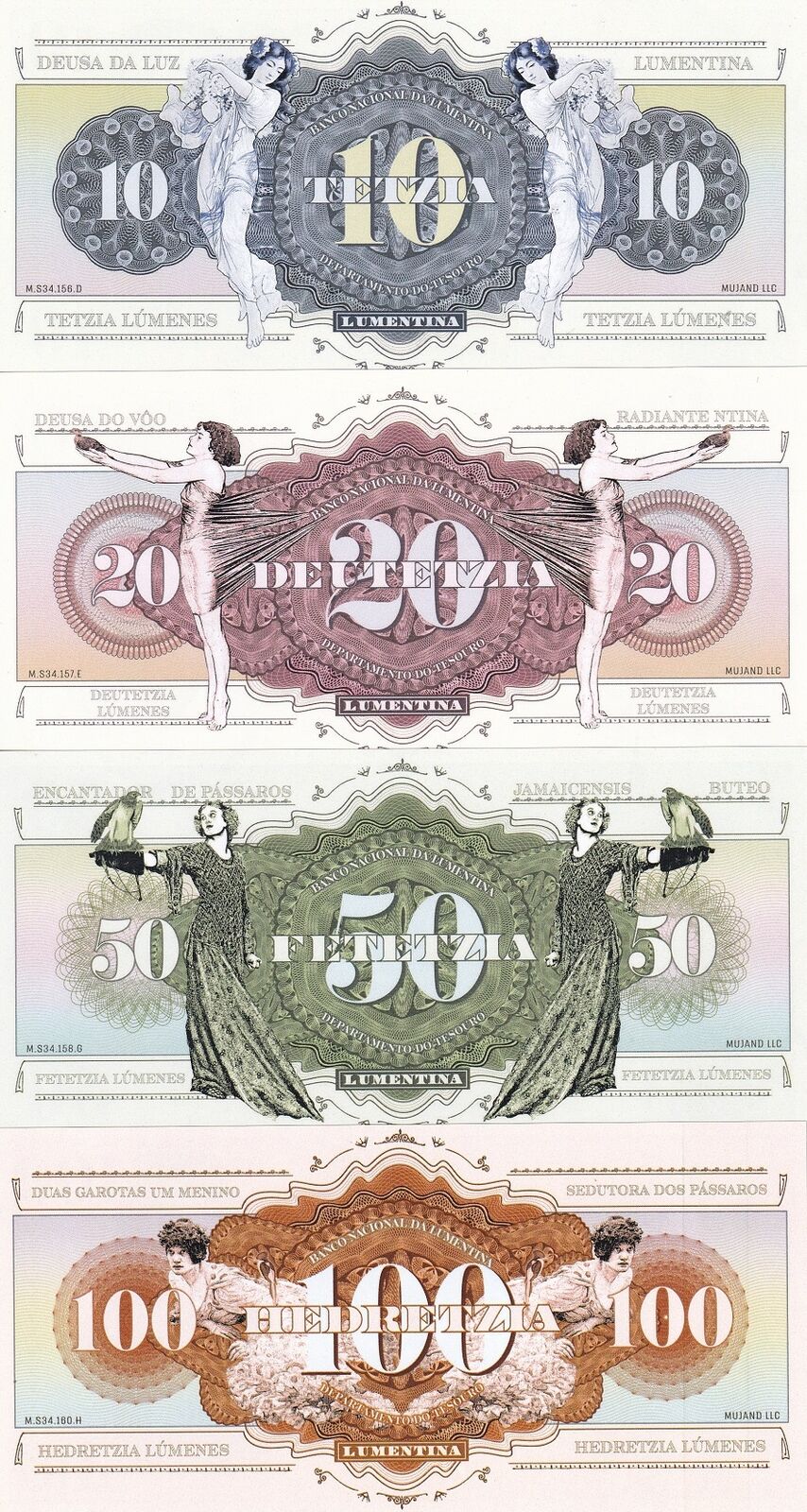 Lumentina Set 4 PCS 10 20 50 100 Lumenes ND 2022 Private Issue Polymer