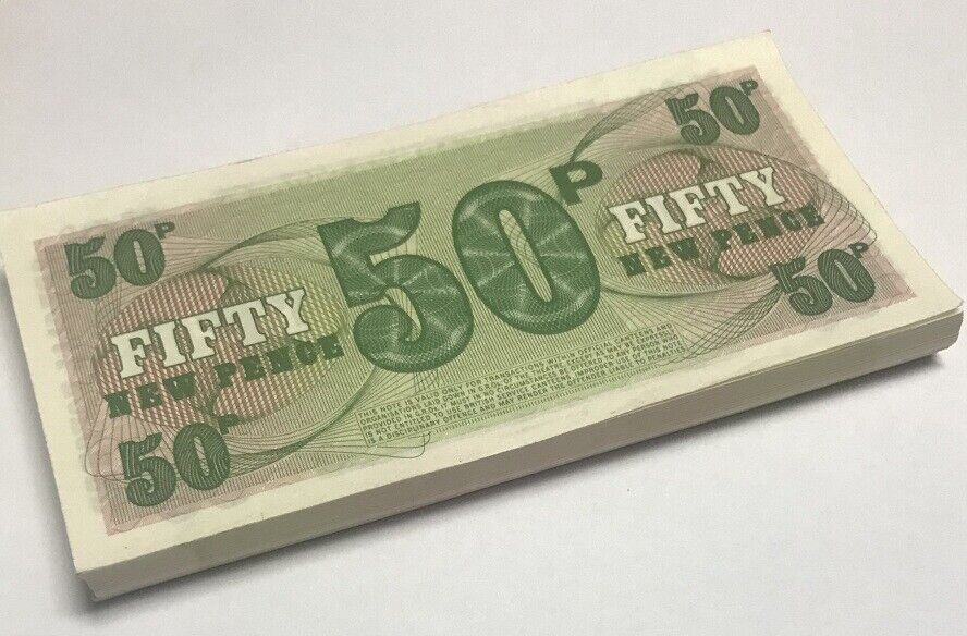 Great Britain 50 New Pence ND (1972) P M49 AUnc LOT 20 PCS