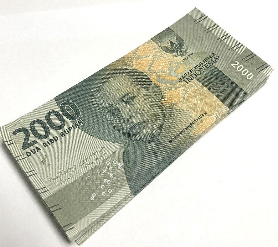Indonesia 2000 Rupiah 2016/Mixed Year P 155 UNC LOT 20 PCS
