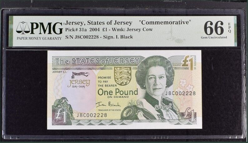 Jersey 1 Pound 2004 P 31 a Commemorative GEM UNC PMG 66 EPQ
