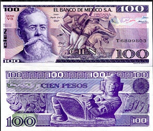 Mexico 100 Pesos 1982 P 74 AUnc