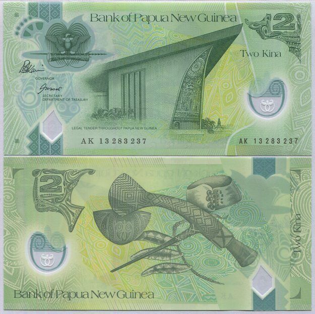 Papua New Guinea 2 Kina 2013 Polymer P 28 c UNC
