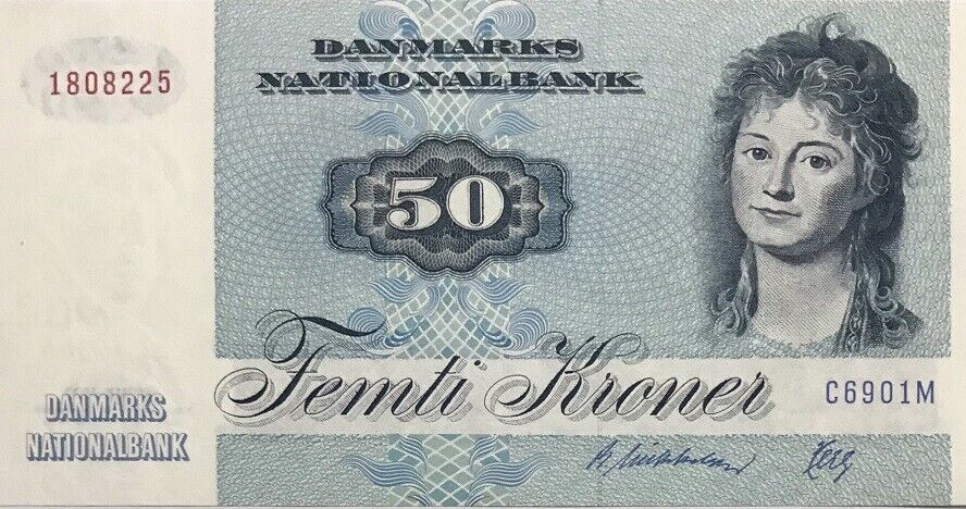 Denmark 50 Kroner 1990 P 5O i UNC