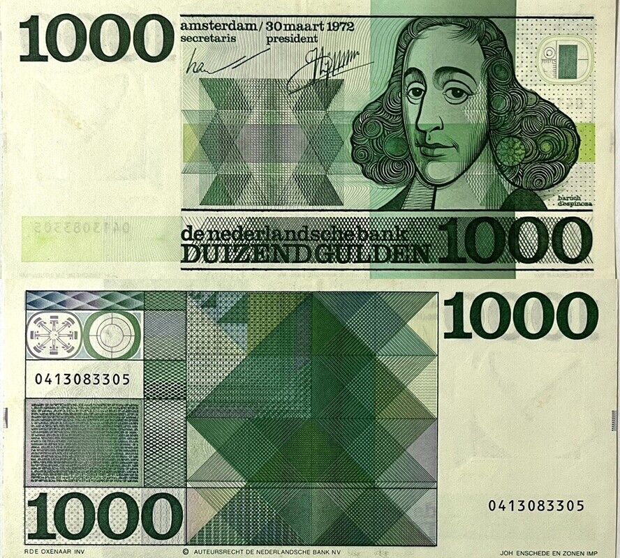 Netherlands 1000 Gulden 1972 P 94 XF+ SEE Scan