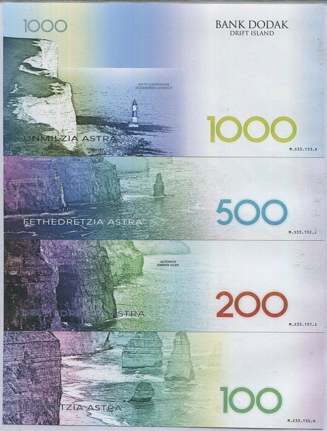 BANK DODAK DRIFT ISLAND SET 4 PCS 100 200 500 1000 POLYMER FANTASY 2021