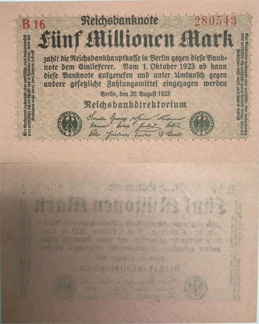 Germany 5000000 Mark 1923 P 105 UNC