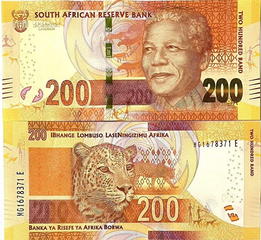 South Africa 200 Rand ND 2016 P 142 Sign Kganyago UNC