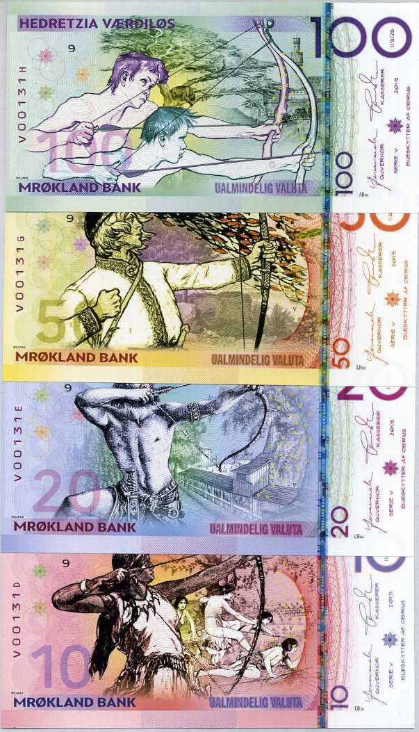 MROKLAND HEDRETZIA VAERDILOS SET 4 PCS 10 20 50 100 POLYMER FANTASY NOTES 2019