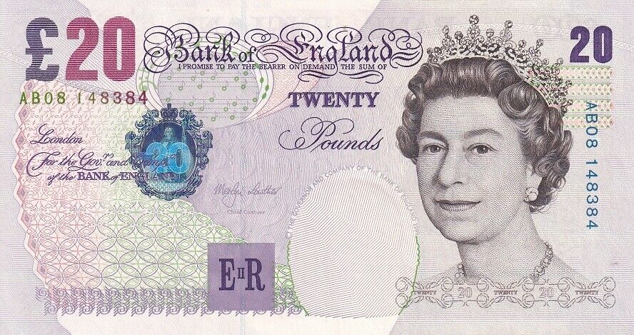 Great Britain 20 Pounds 1999 ND 2006 P 390 a AUnc
