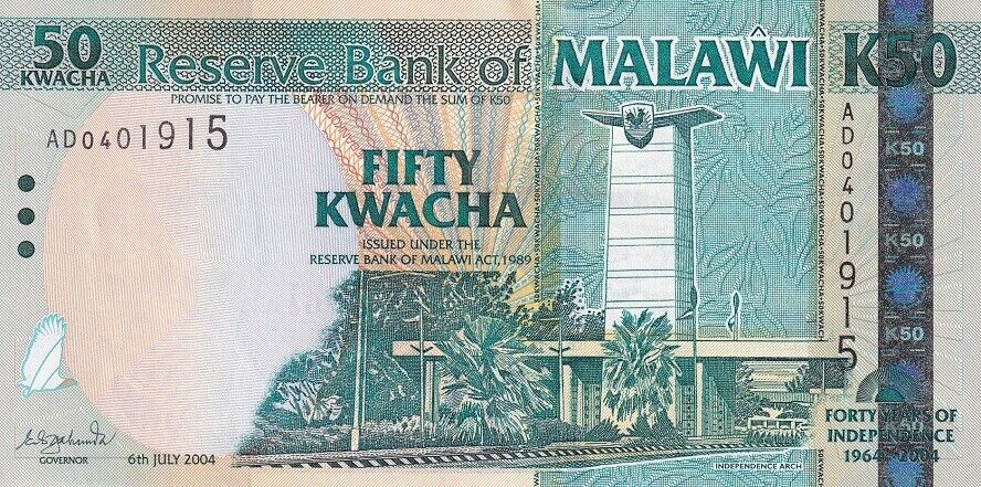 Malawi 50 Kwacha 2004 P 49 Comm. UNC