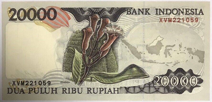 Indonesia 20000 Rupiah 1995/1996 P 135b* Replacement UNC