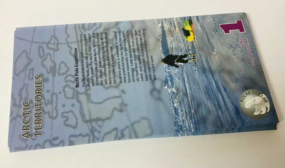 Arctic Territories 1 Dollar 2012 Polymer UNC LOT 25 PCS