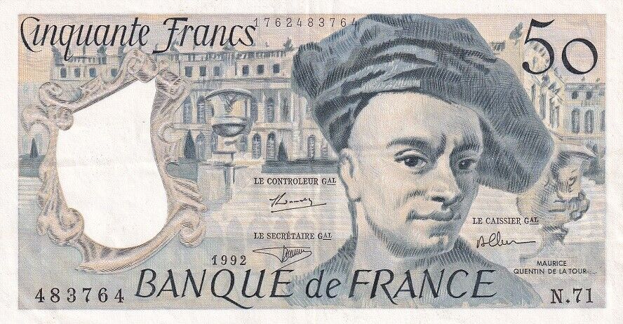 France 50 Francs 1992 P 152 f VF/XF