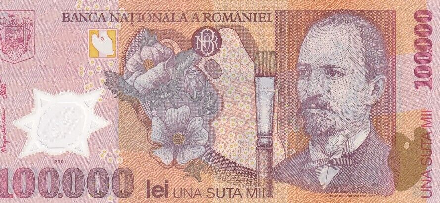 Romania 100000 Lei 2001/2001 P 114 Polymer UNC