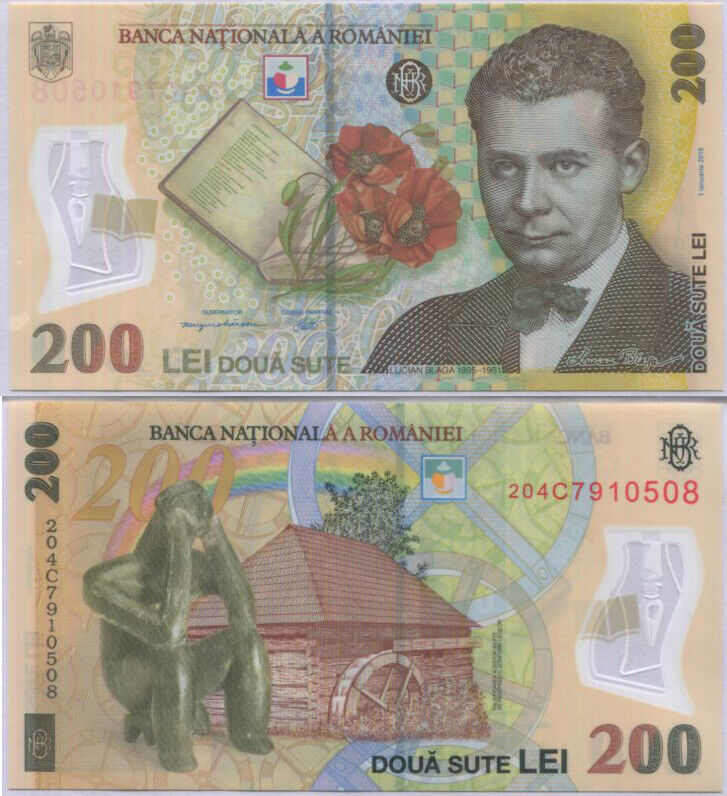 Romania 200 Lei 2020 P 122 j Polymer AUnc